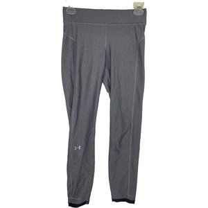 Under Armour Womens Size Small Gray HeatGear‎ Logo Compression Ankle Leggings